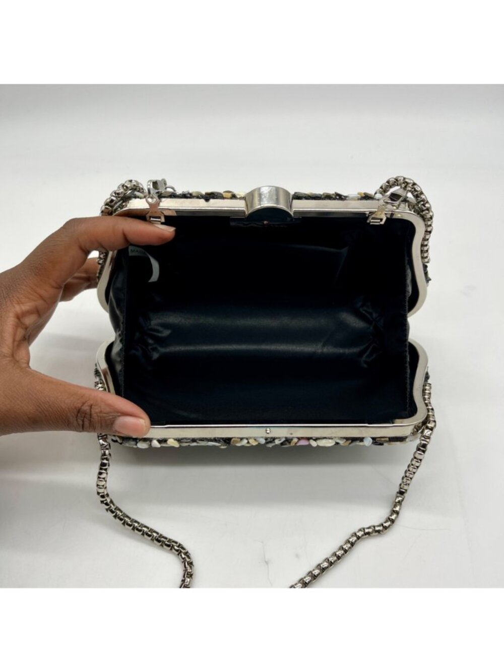 Nina Rock Candy Minaudiere Crystal Life Lock Clutch Bag - Picture 10 of 11
